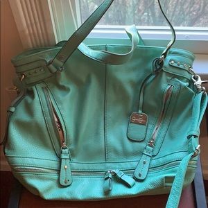 Jessica Simpson turquoise tote bag/ crossbody